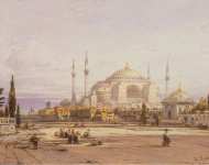 Hildebrandt Eduard View of the Hagia Sophia in Constantinople Istanbul - Hermitage